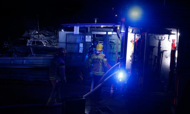 Boat Burns in Tokoinranta on Tuesday Morning