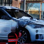 BMW Bursts Into Flames in Central Helsinki on Friday Traffic Hour