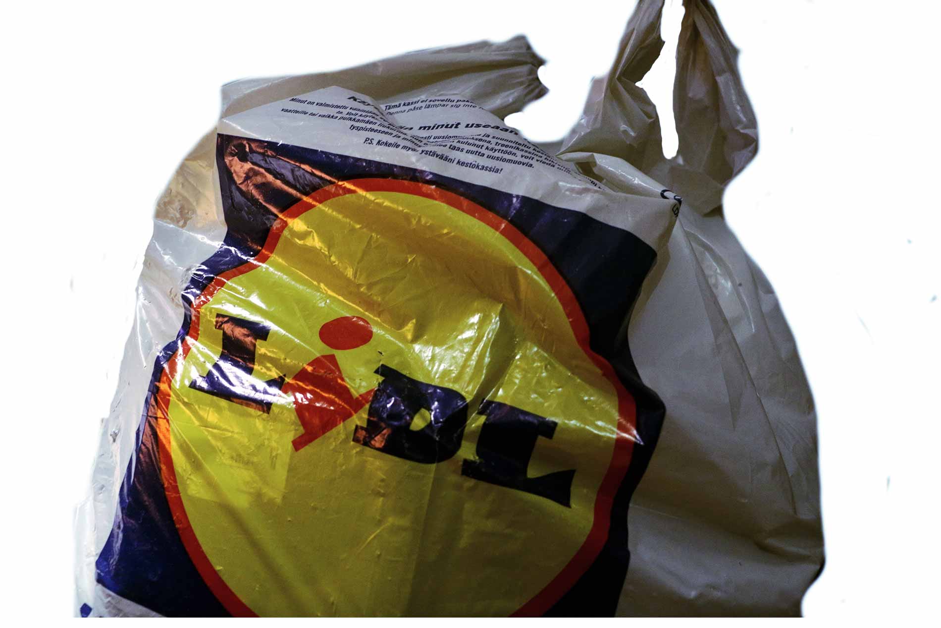 Photograph of a Lidl plastic bag provided by Finland Today.