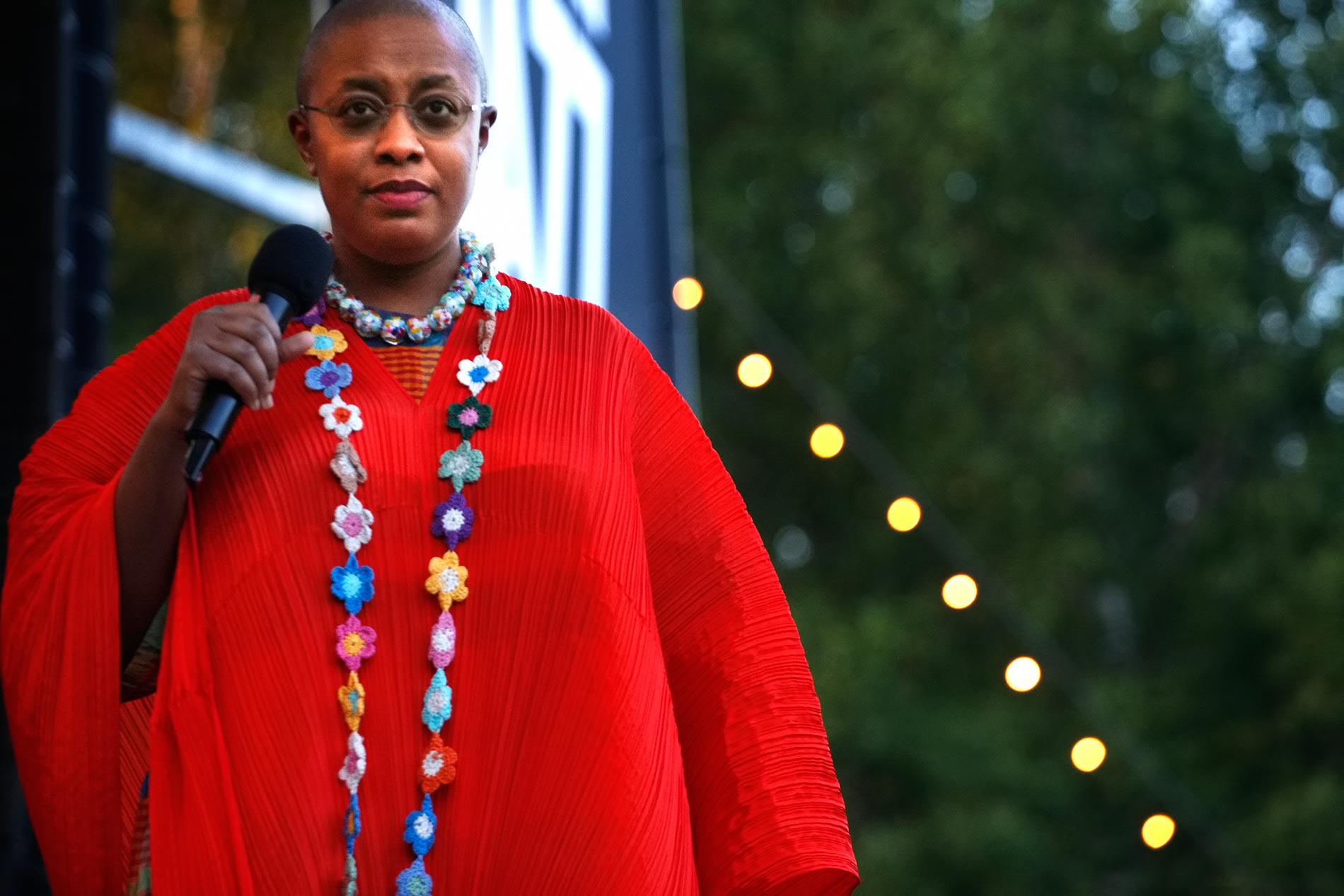 Seagull Stage turns into a vaudeville show. Grammy-winning French-American jazz singer Cecile McLorin Salvant rises above genre boundaries with her vocal gymnastics inside a musical puzzle. Photograph: TONY ÖHBERG/FINLAND TODAY