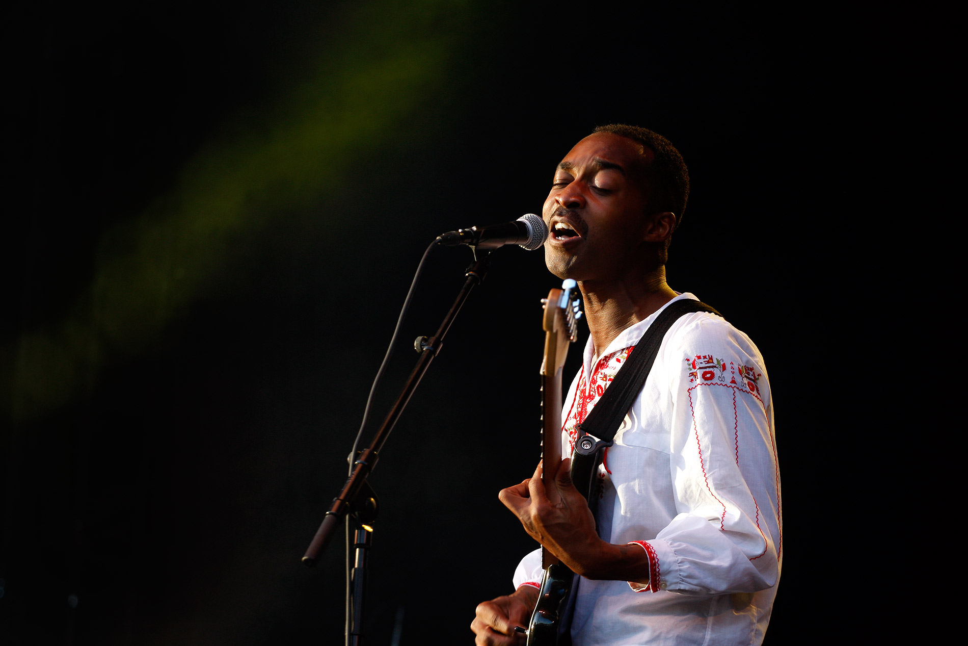Born in the USA, based in Britain, embraced by Finland. Jalen Ngonda pours vintage Motown heartache into the microphone. Photograph: TONY ÖHBERG/FINLAND TODAY
