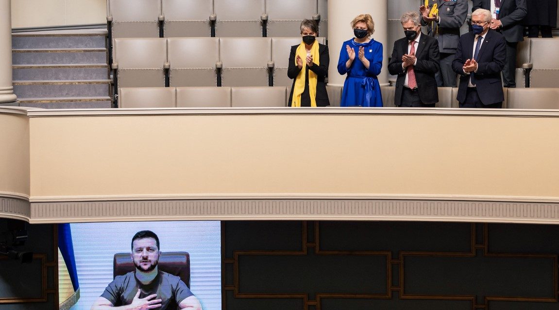 Ukrainian President Zelensky in His Video Address to Finnish Parliament: Should Russia Invade Your Country, They Will Do What Happened in Bucha to Your Cities
