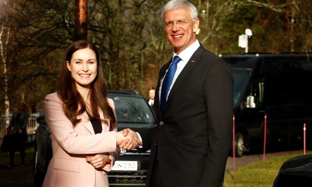 PM Sanna Marin Meets With Her Latvian Counterpart, Krisjanis Karins, on Warm Spring Day in Helsinki: We Need to Address Climate Change