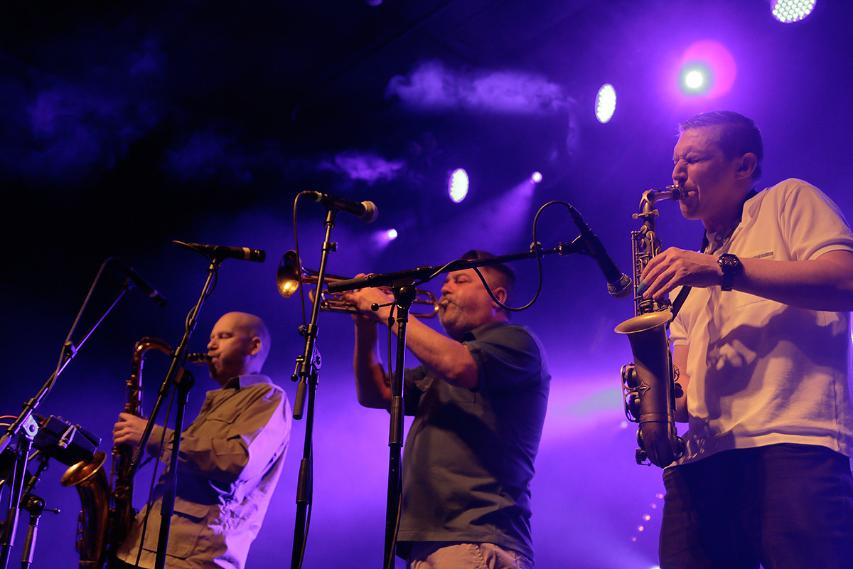 The Herbaliser stunned the crowd with their masterful play of wind instruments and intense scratching. Picture: Tony Öhberg for Finland Today