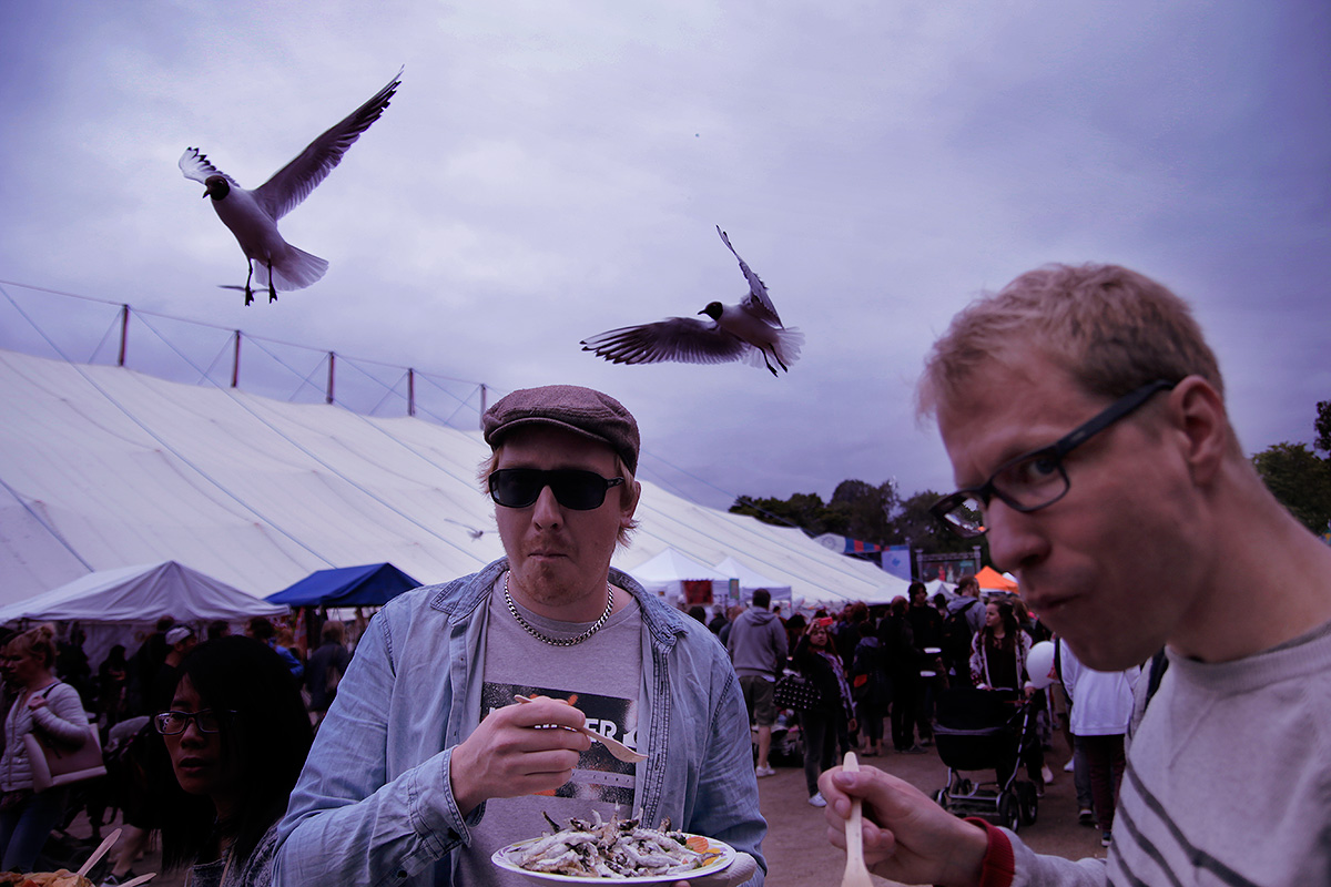 Food and seagulls. Picture: Tony Öhberg for Finland Today