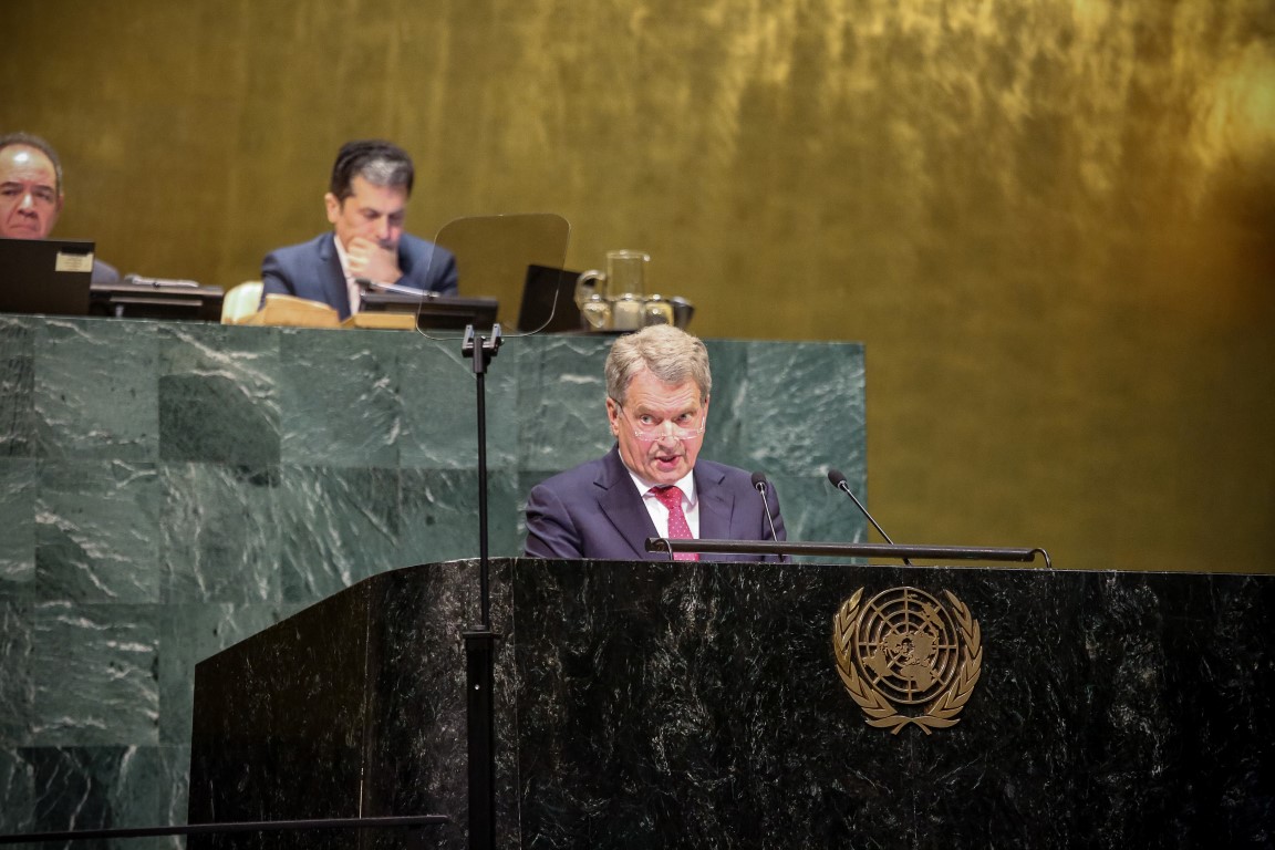 President Niinistö at the UN: There Is Now Reason to be Worried for Those of Us Who Believe in International Cooperation