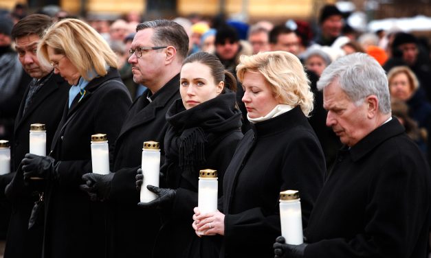 GALLERY: Finnish Heads of State Place Candles in a Memorial for Ukraine War Victims; A Sea of Candles Illuminate the Steps of Helsinki Cathedral
