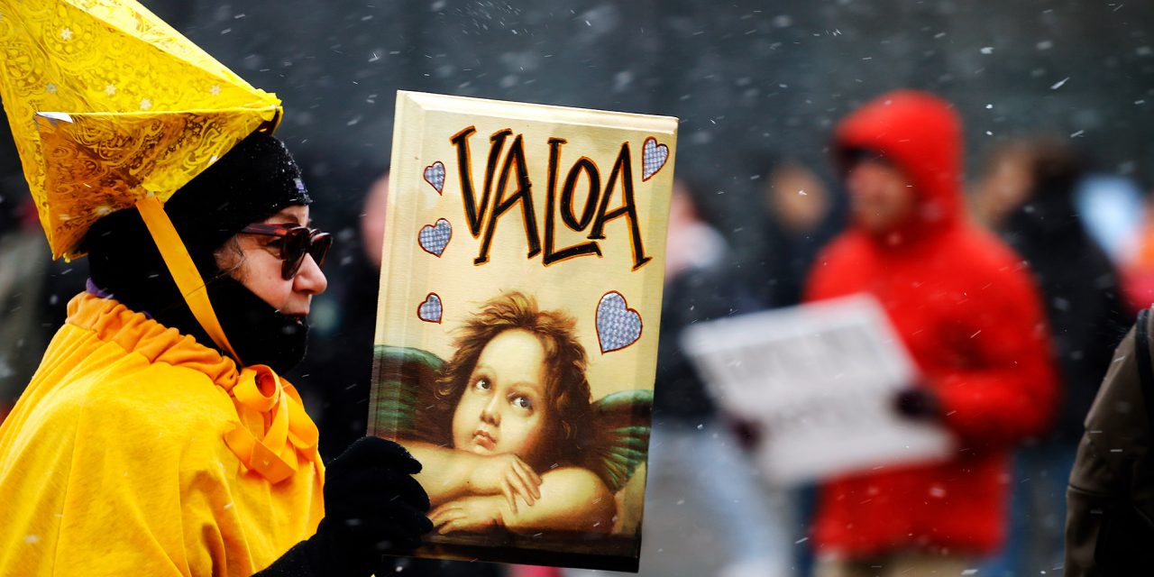 GALLERY: Hundreds Gather to Protest Against Coronavirus Restrictions in Helsinki