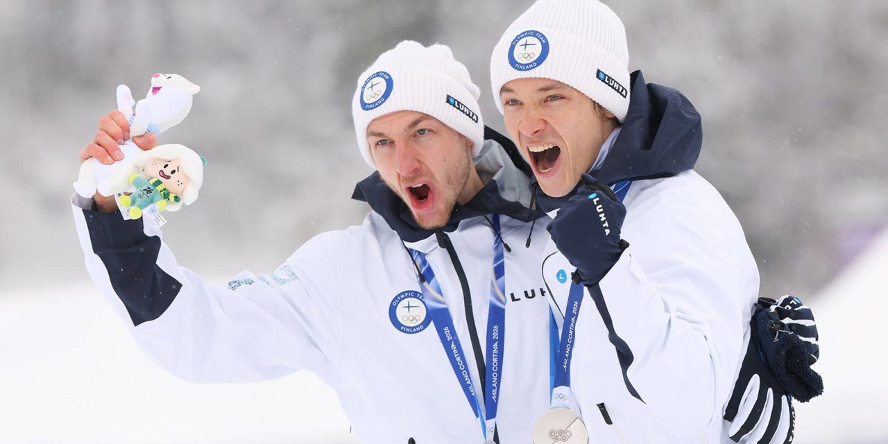 Herola and Hirvonen Win Silver for Finland in Nordic Combined Team Event at the Milan-Cortina Olympics