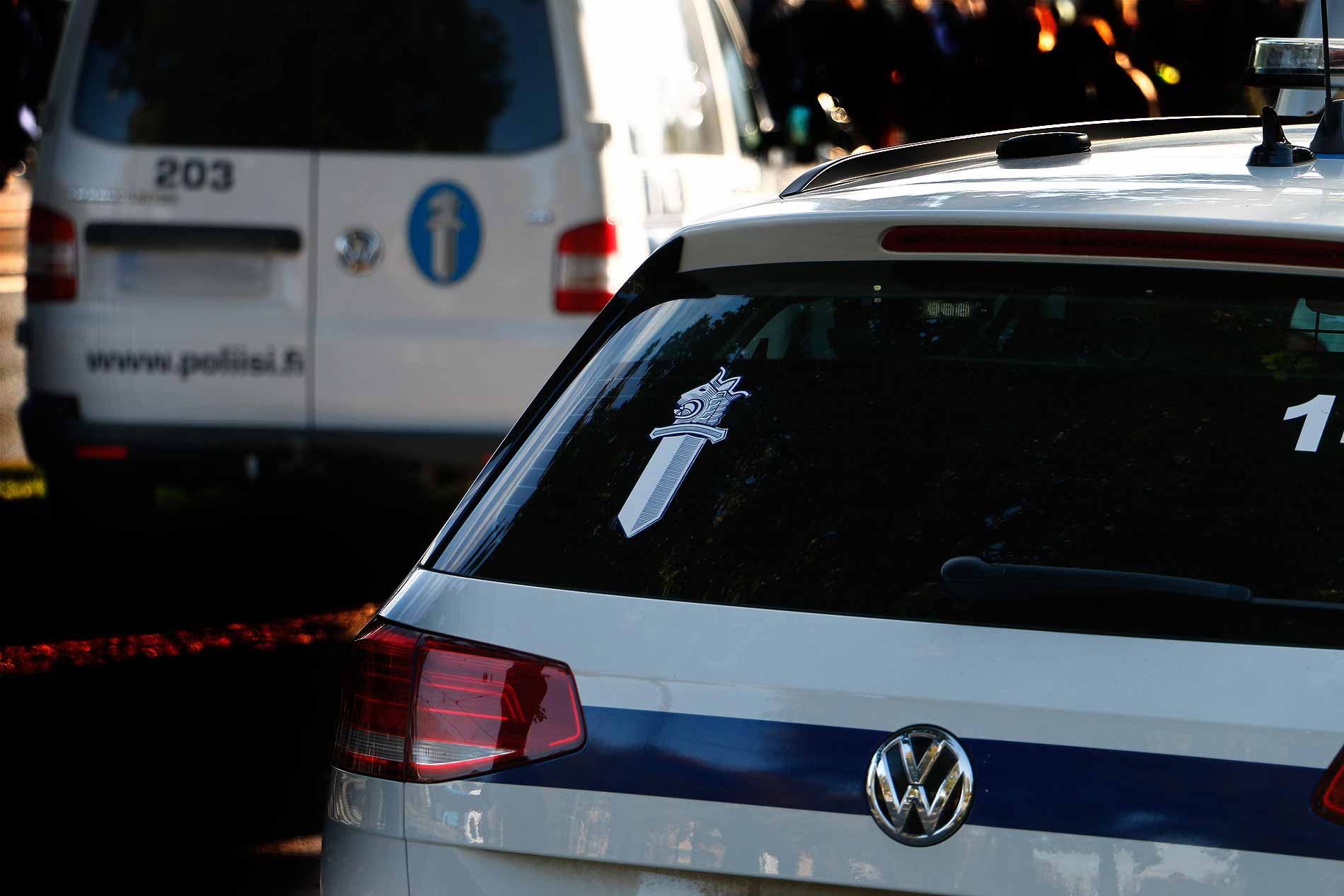 A photo illustraion of police cars by Tony Öhberg for Finland Today.