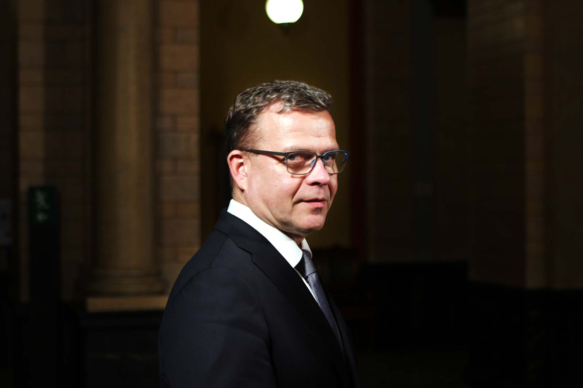 A photograph of Prime Minister Petteri Orpo, a member of the National Coalition Party (NCP), taken by Tony Öhberg for Finland Today.